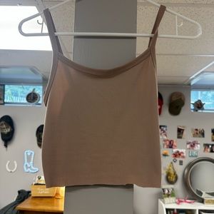 Tan crop top